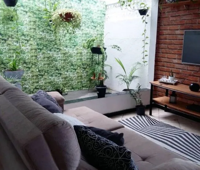 jardim de inverno na sala de tv