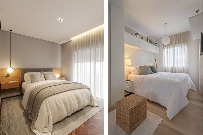 Quarto de casal Iluminação suave