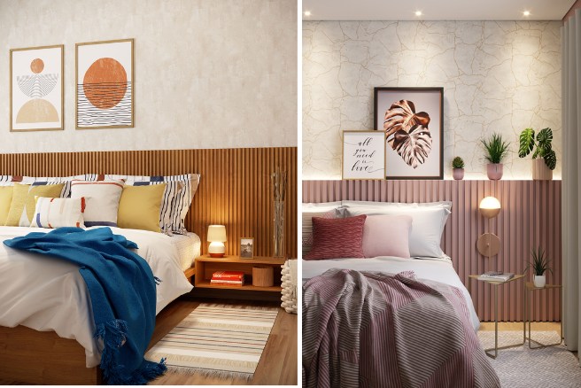 Quarto de casal Quadros Tapetes