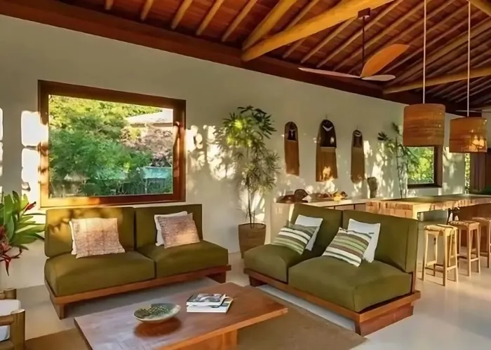ambiente integrado na casa rustica