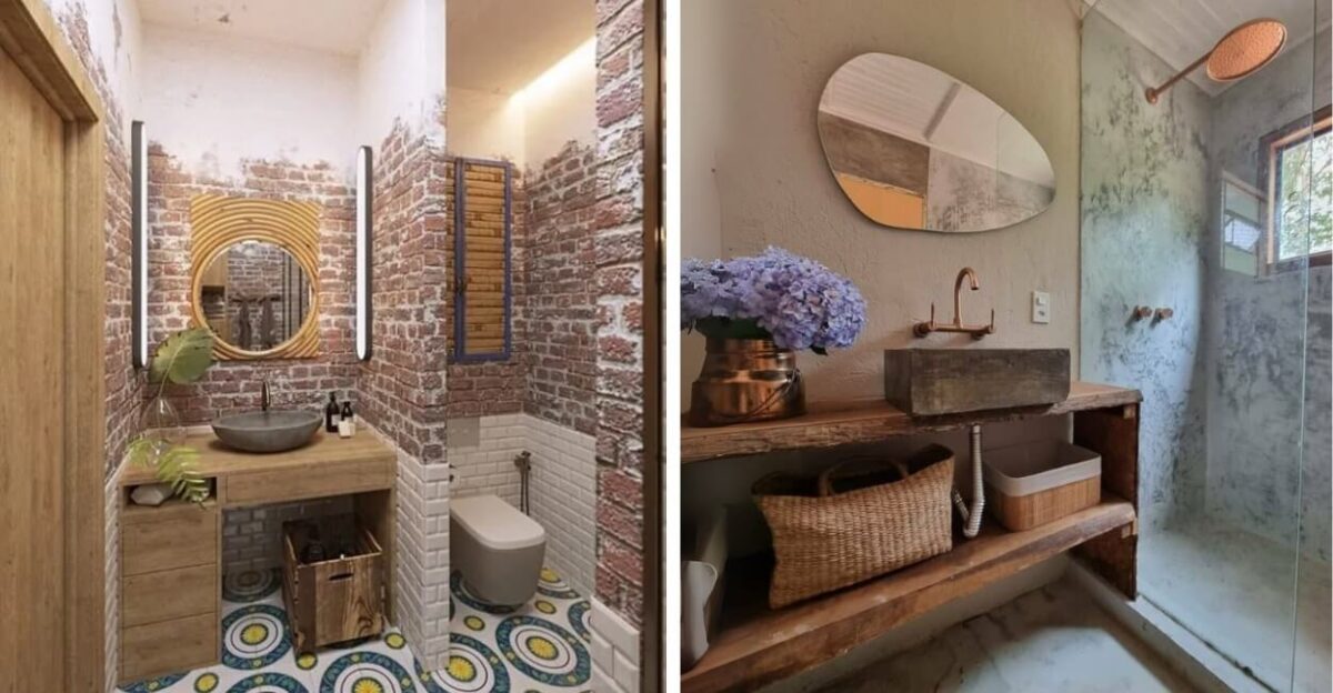 banheiros rusticos pequenos simples