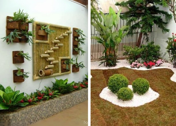jardins na frente da casa pequeno