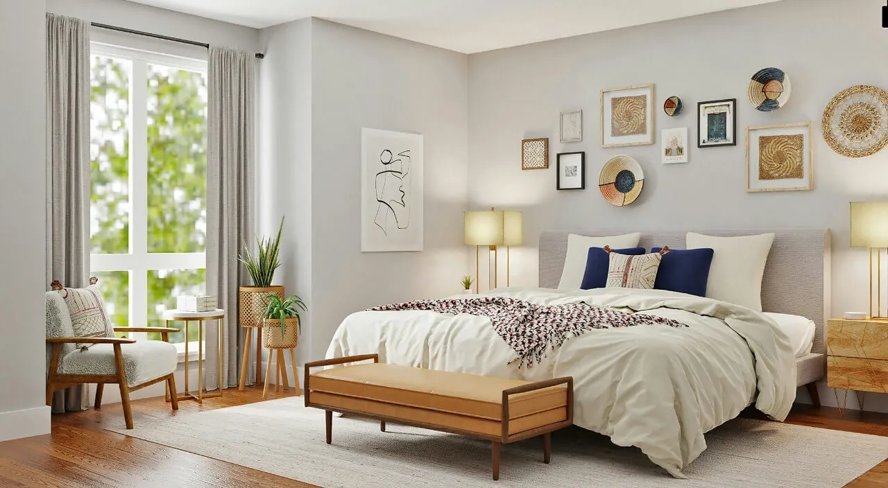 quarto de casal simples decoração