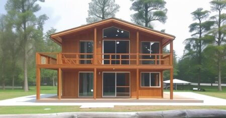 Casas de Madeira de 2 Andares Simples com Varanda: Dicas e +10 Modelos para Inspirar