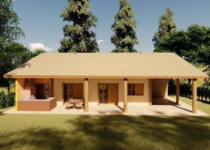 Casa Meia-água com varanda 