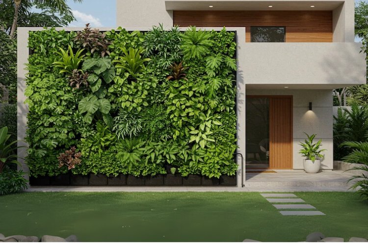 Modelo de muro com jardim vertical