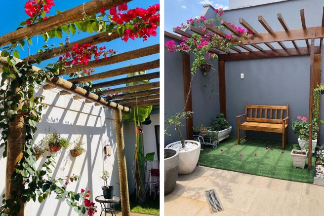 pergolado com planta primavera