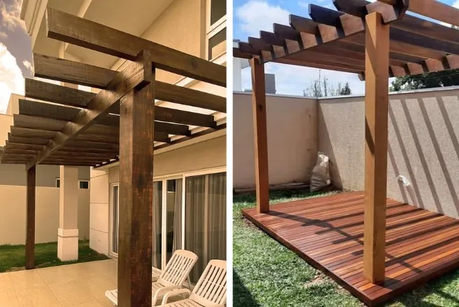 pergolado de madeira itauba