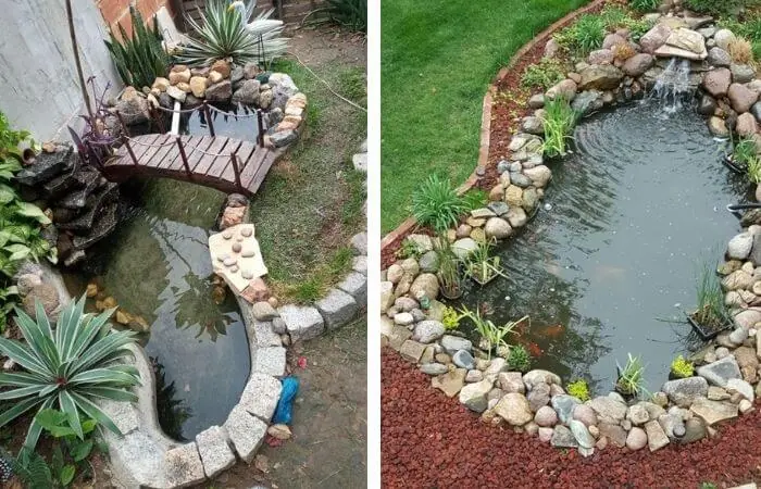 Lago Artificial com Pedras e Troncos