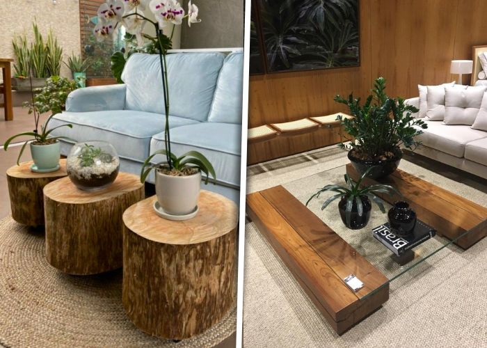 Modelos de mesinha de centro decorada que deixam a sala mais bonita e organizada