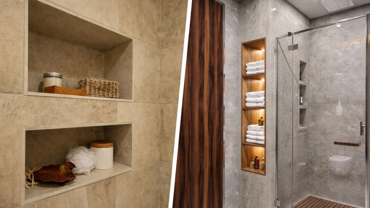 banheiros com nichos embutidos