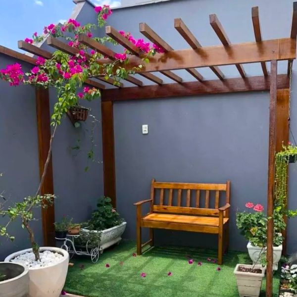 pergolado com flores