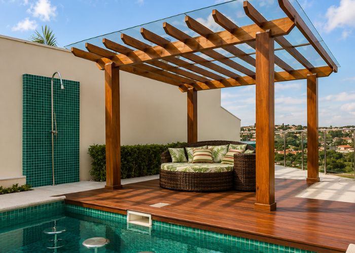 Pergolado de Madeira para Piscina