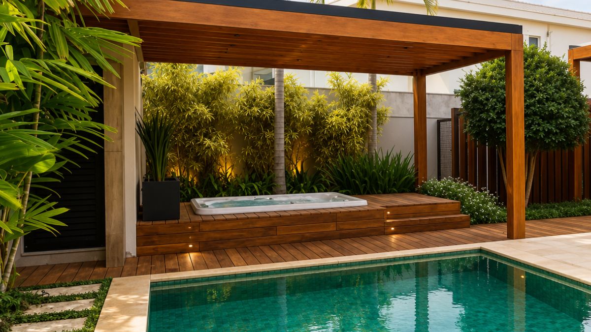 Pergolado de Madeira para Piscina