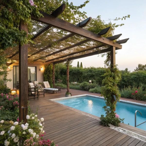 Pergolado de Madeira para Piscina