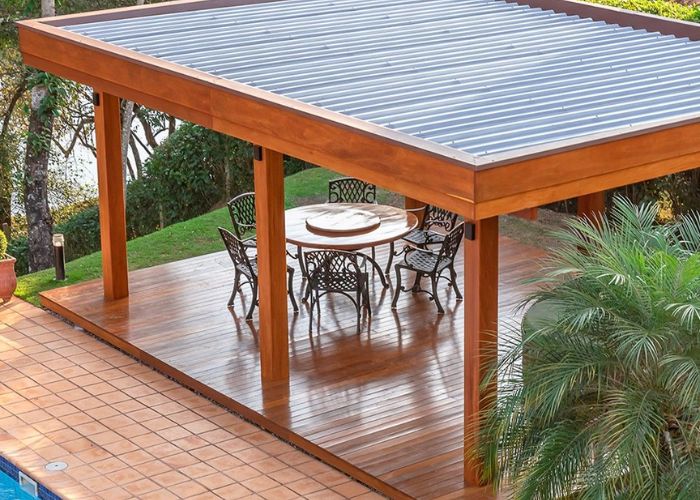 deck com pergolado