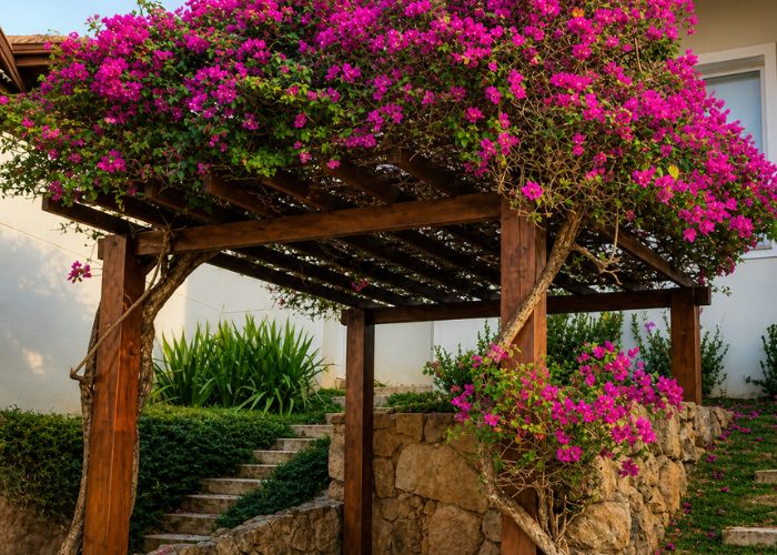 pergolado com flores