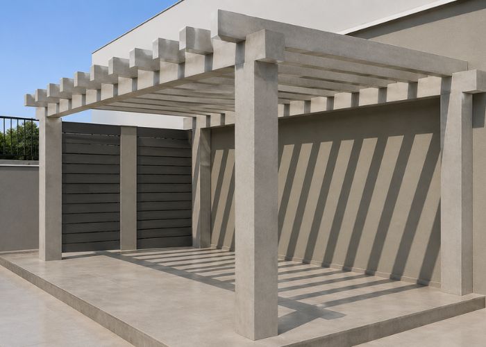 pergolado de concreto