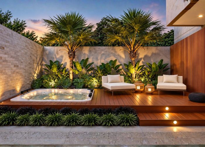 jacuzzi externa com deck
