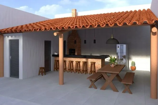 Área Gourmet com Banheiro