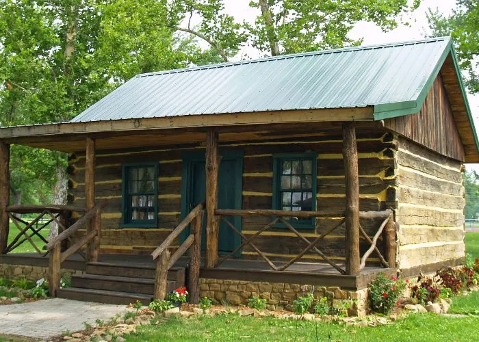 Casa de madeira estilo cabana americana