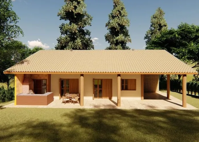 Casa Meia-água com varanda