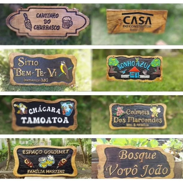 Nomes sítio modelos madeira